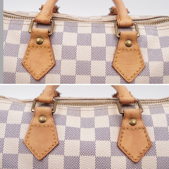 CA02 💚 Louis Vuitton Damier Azur Speedy 25 Handbag - Picture 7 of 15